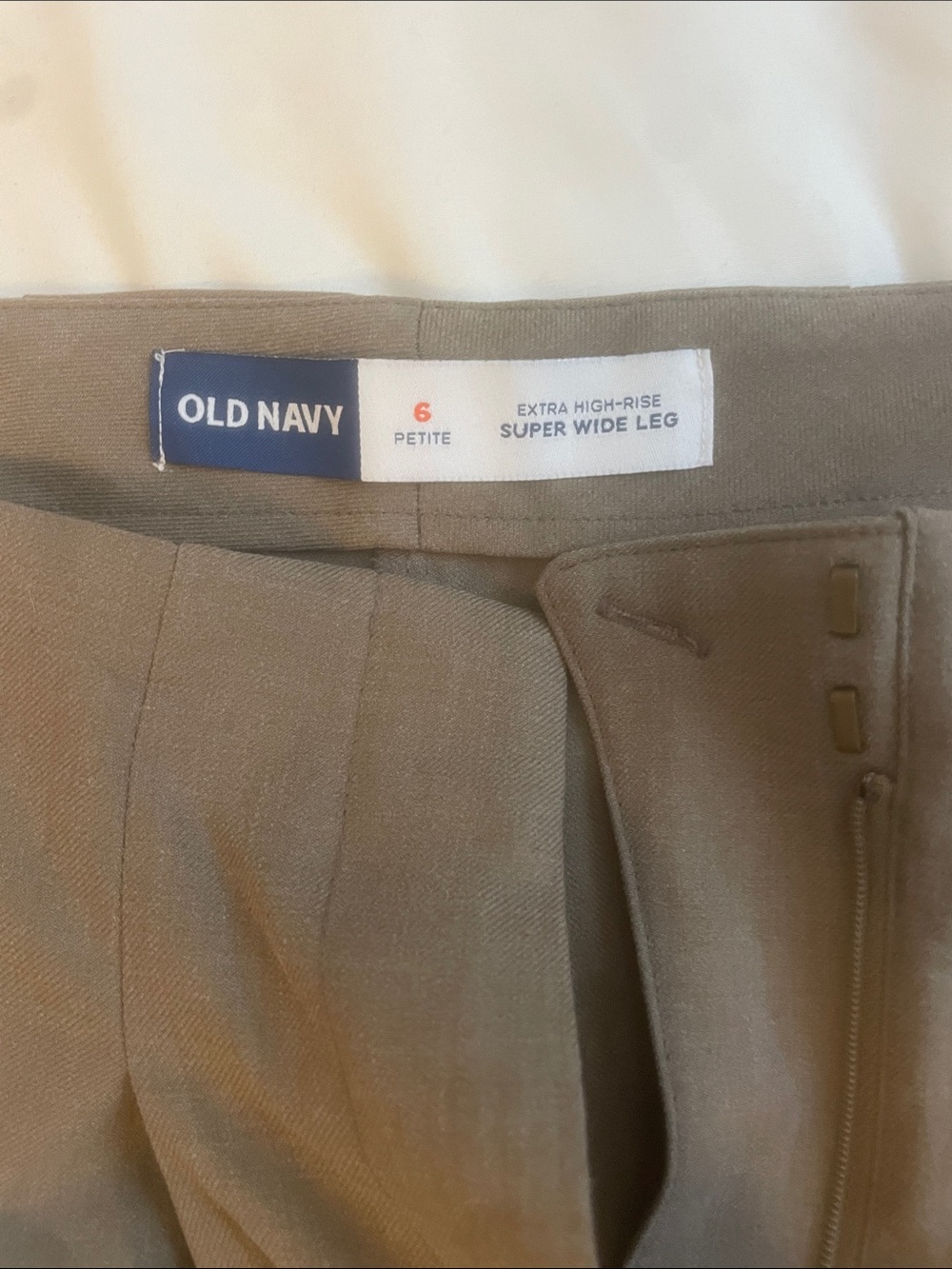 Old Navy Petite Super Wide Leg Pants — Taupe